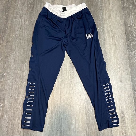 Jordan Pants Air Jordan Nike Drifit Navy Blue White Logo Tear Away